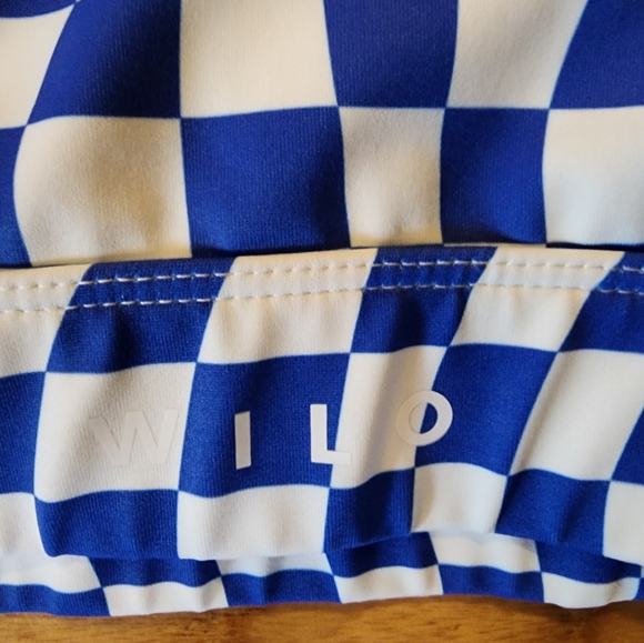 WILO Blue & White Checkered Sports Bra - Picture 3 of 6